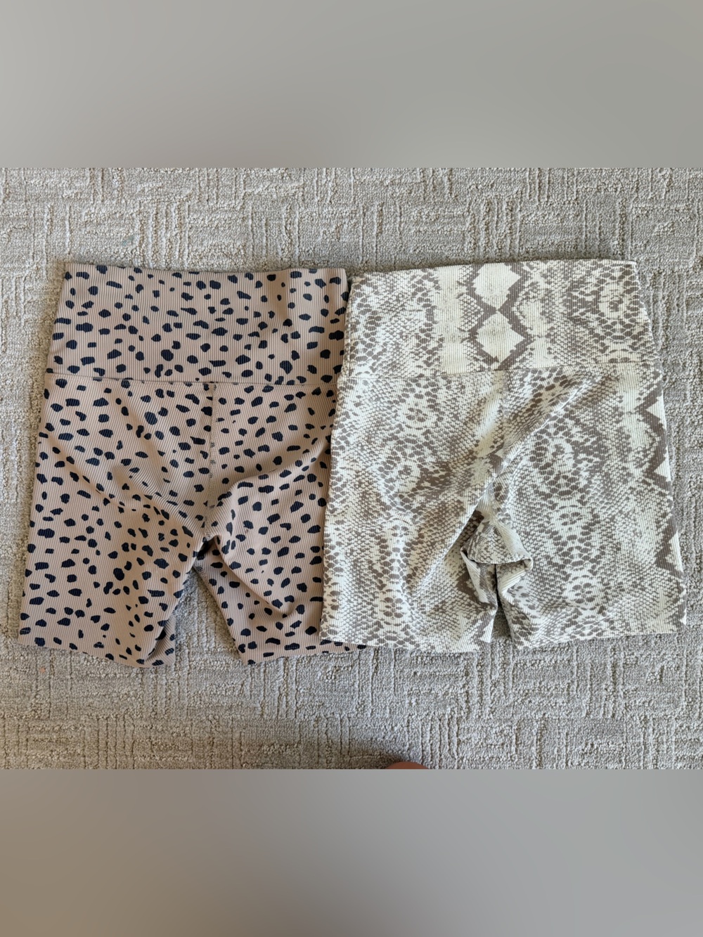 PAIR Beach Riot Ribbed Animal Print Bike Shorts - Picture 2 of 8